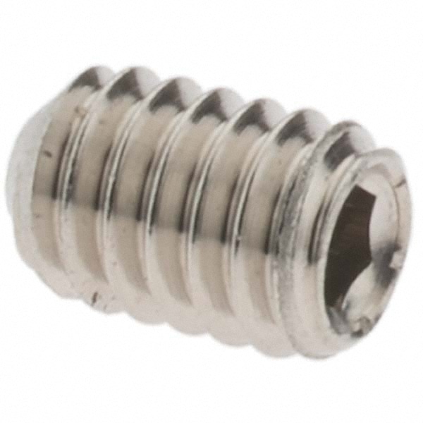 Set Screw: #8-32 x 1/4", Cup Point, Stainless Steel, Grade 316