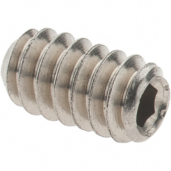 Set Screw: #6-32 x 1/4", Cup Point, Stainless Steel, Grade 316