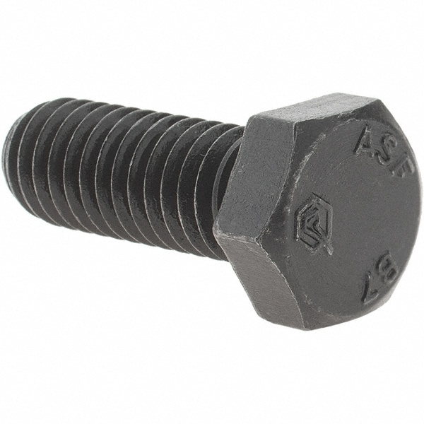 Hex Head Bolt: 3/8-16, 1" Length Under Head, Alloy Steel, Grade B7