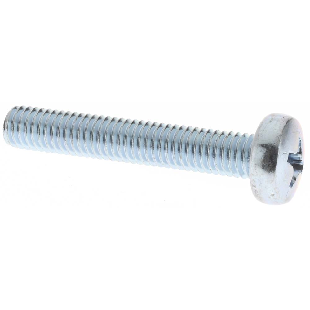 Machine Screw: M5x0.8 x 30.00 mm Length Under Head, Pan Head, Phillips
