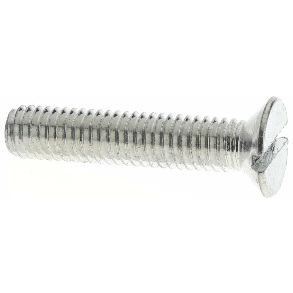 Machine Screw: M6x1 x 30.00 mm OAL, Flat Head, Slotted