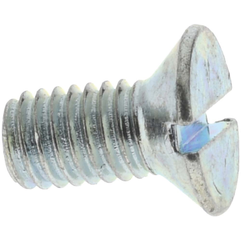 Machine Screw: M5x0.8 x 10.00 mm OAL, Flat Head, Slotted