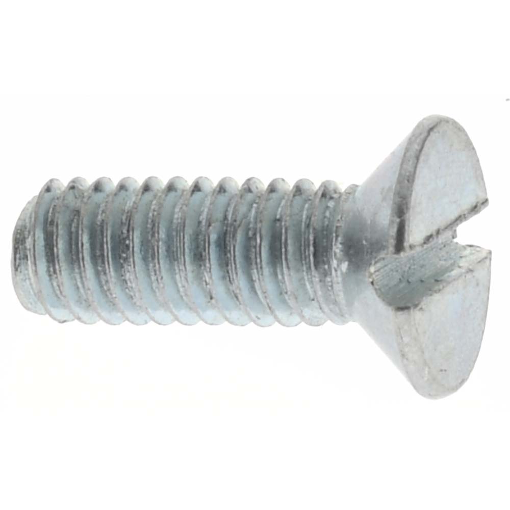 Machine Screw: M4x0.7 x 12.00 mm OAL, Flat Head, Slotted