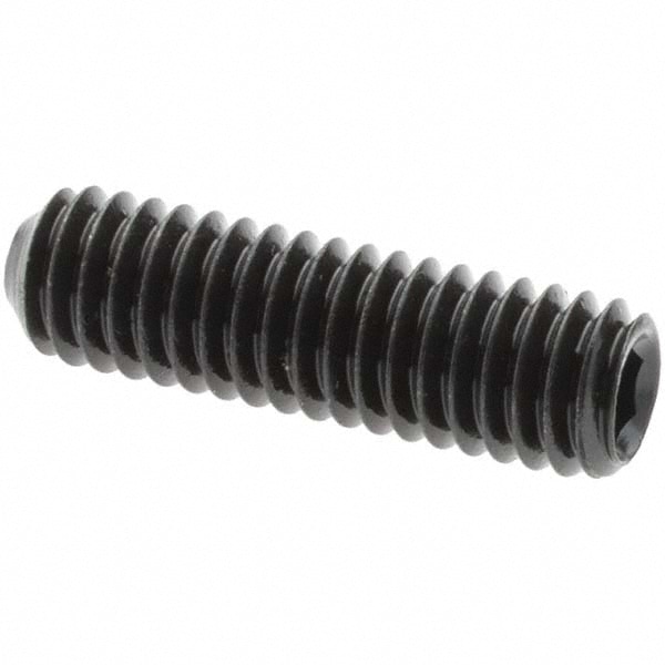 Set Screw: M4 x 0.70 x 14 mm, Cup Point, Alloy Steel, Grade 14.9 (45H)
