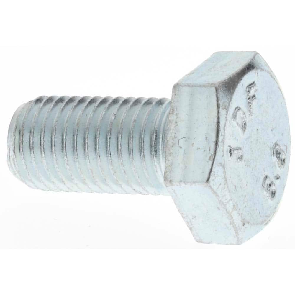 Value Collection Hex Head Cap Screw: M10 x 1.25 x 20 mm, Grade 8.8 Steel,  Zinc-Plated 70994090 MSC Industrial Supply