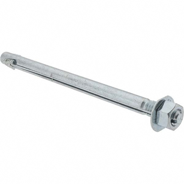 Concrete Wedge Anchor: 3/8" Dia, 6" OAL, 1-1/2" Min Embedment