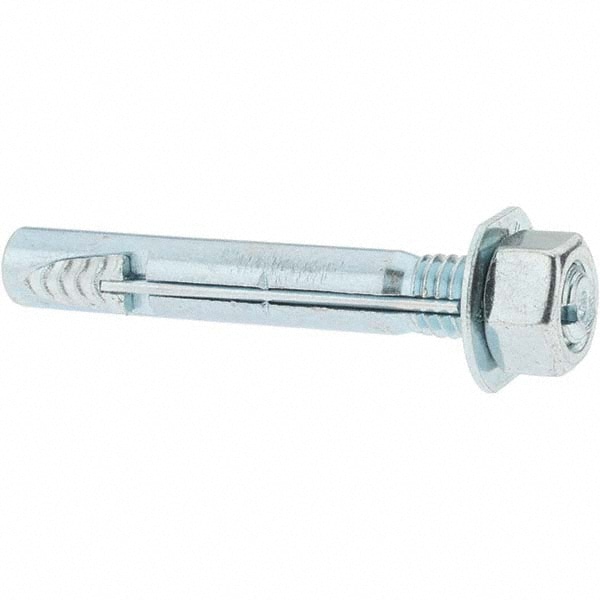 Concrete Wedge Anchor: 3/8" Dia, 2-3/4" OAL, 1-1/2" Min Embedment