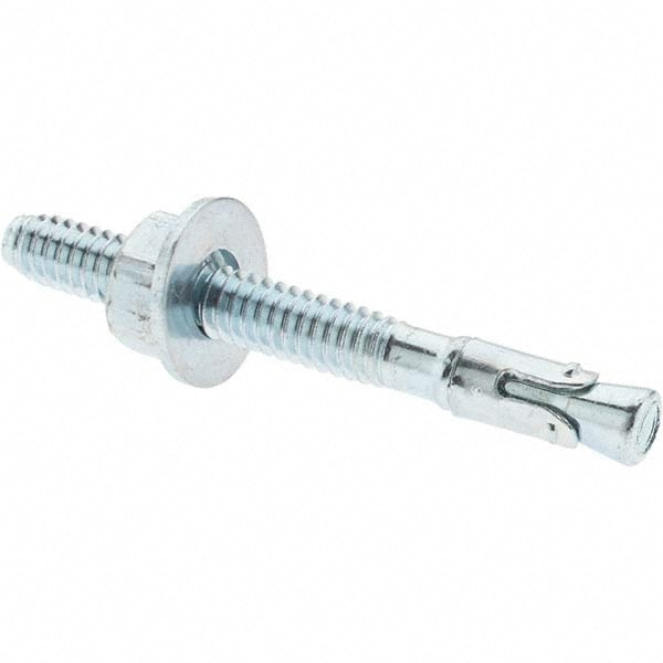 Concrete Wedge Anchor: 1/4" Dia, 2-1/4" OAL