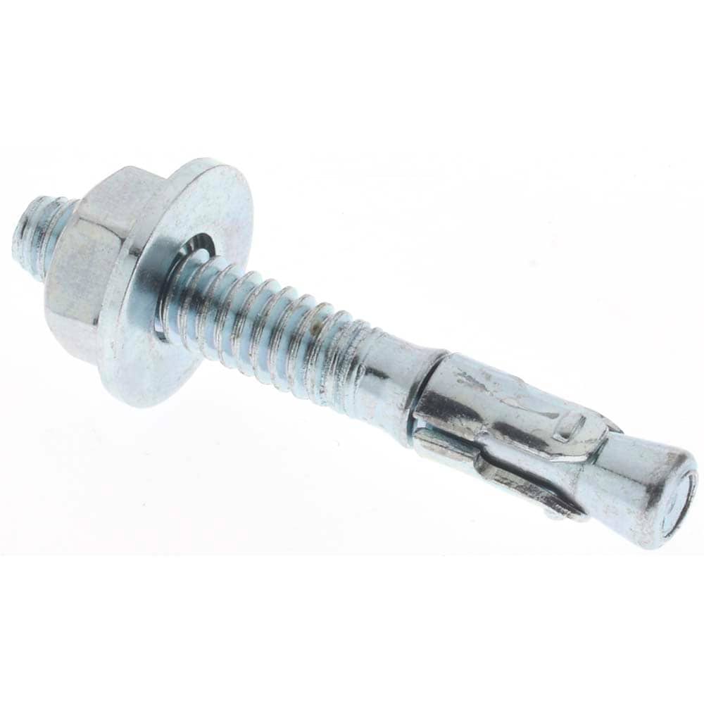 Concrete Wedge Anchor: 1/4" Dia, 1-3/4" OAL