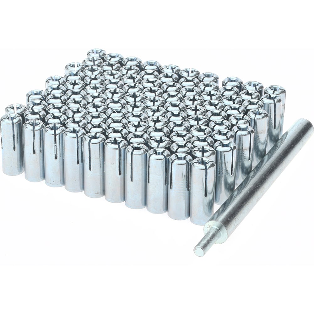 Drop-In Concrete Anchor: 1/4" Dia, 1" OAL, 1" Min Embedment