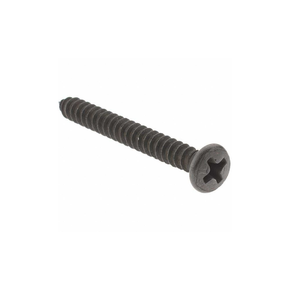 Pack of 100 1/2 Length Black Oxide Finish Steel Thread Cutting Screw 832 Thread Size Hex