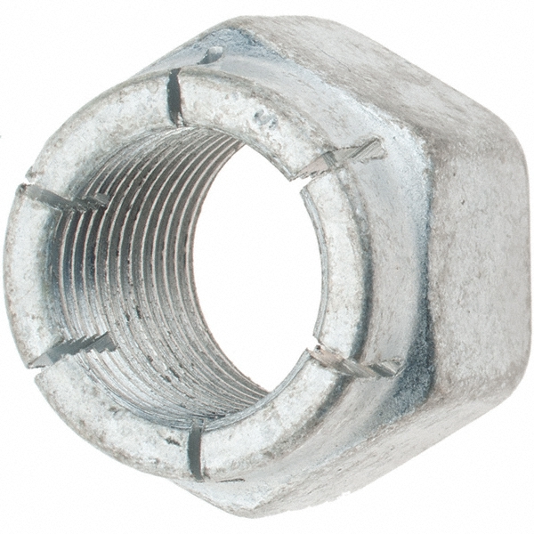 Hex Lock Nut: Expanding Flex Top, 3/4-16, Grade 2 Steel, Cadmium-Plated