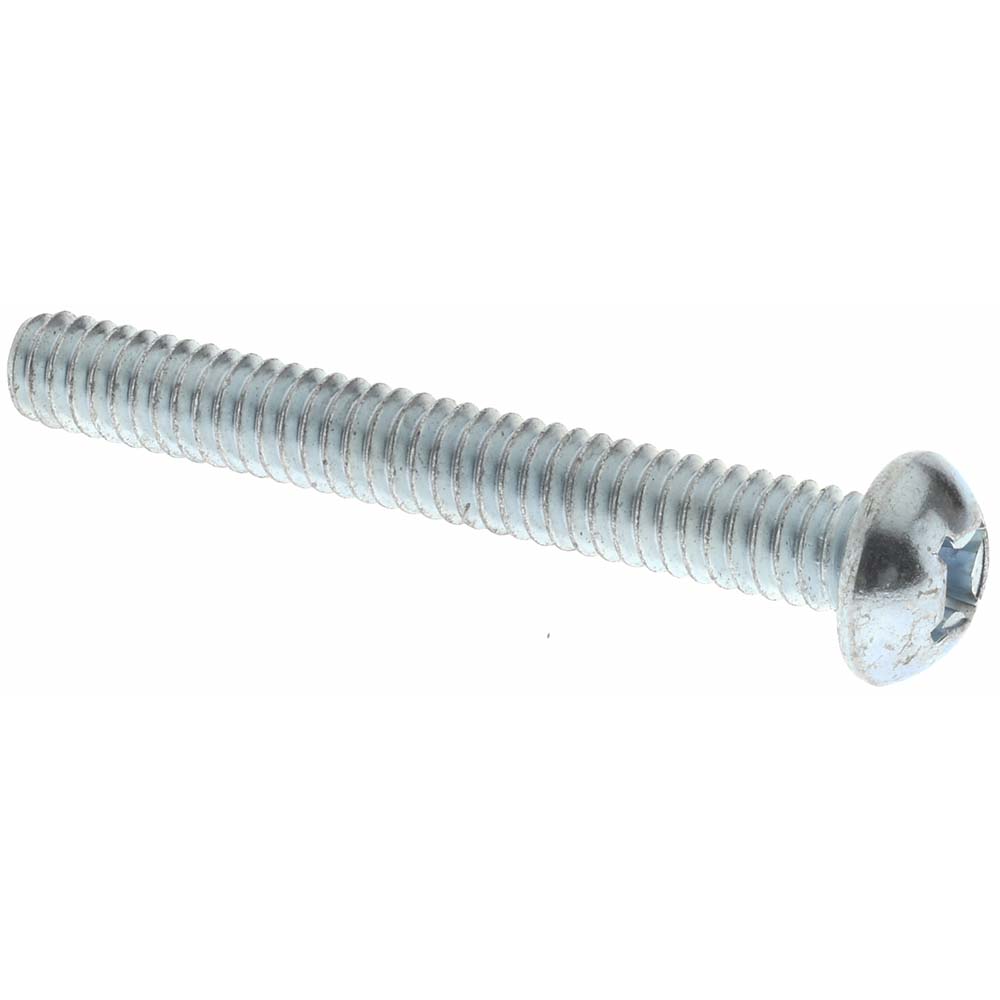 Machine Screw: 1/4-20 x 2", Round Head, Phillips
