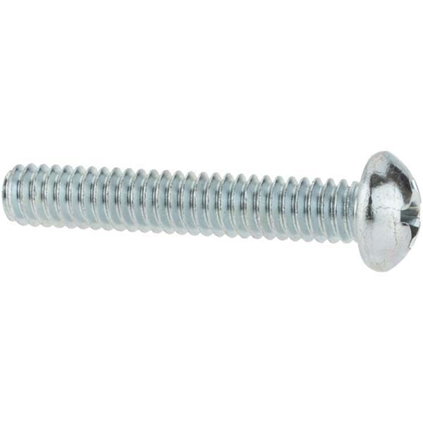 Machine Screw: 1/4-20 x 1-1/2", Round Head, Phillips