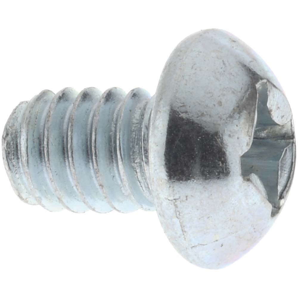 Machine Screw: 1/4-20 x 3/8", Round Head, Phillips