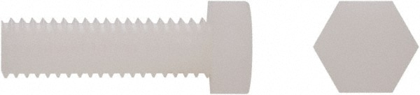 Hex Head Cap Screw: 3/8-16 x 1-1/4", Grade 6/6 Nylon, Uncoated