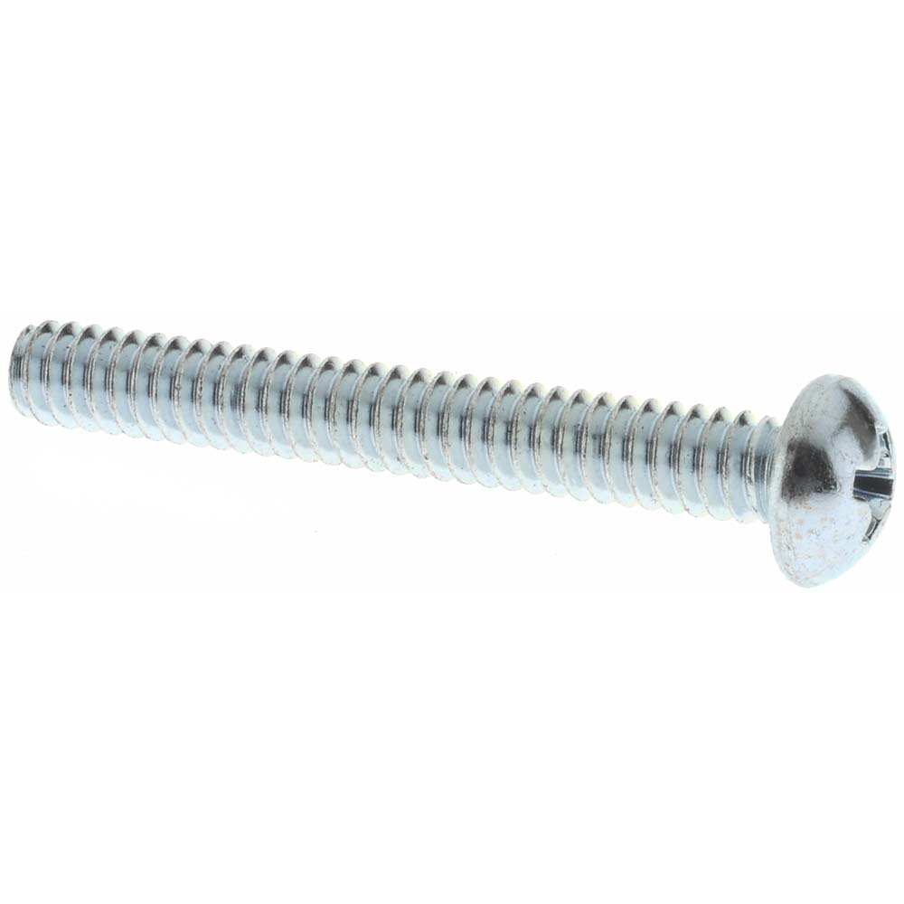Machine Screw: #10-24 x 1-1/2" Length Under Head, Round Head, Phillips