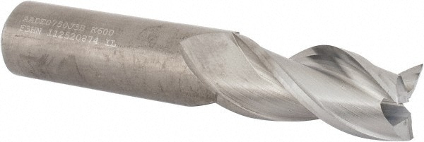 Kennametal 3854762 Square End Mill: 3/4 Dia, 1-1/2 LOC, 3/4 Shank Dia, 4 OAL, 3 Flutes, Solid Carbide Image