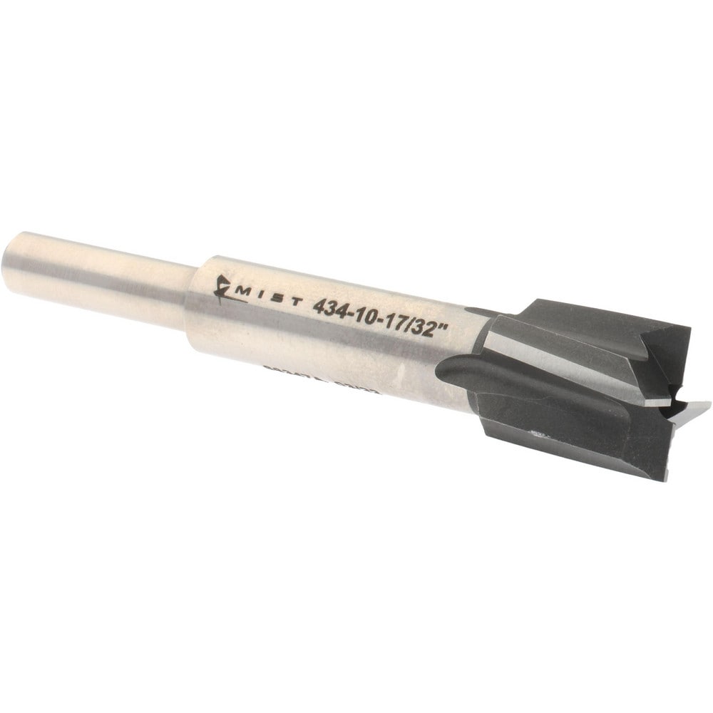 Made in USA MIT-434-10 17/32" Diam, 1/4" Shank, Diam, 4 Flutes, Straight Shank, Interchangeable Pilot Counterbore Image