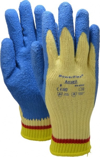 Ansell 80-600-8 Cut & Abrasion-Resistant Gloves: Size M, ANSI Cut A2, Latex, Kevlar 