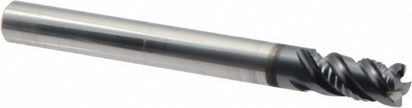 Iscar 5622107 Corner Chamfer End Mill: 0.25" Dia, 0.5" LOC, 4 Flute, 0.01" Chamfer Width, Solid Carbide Image