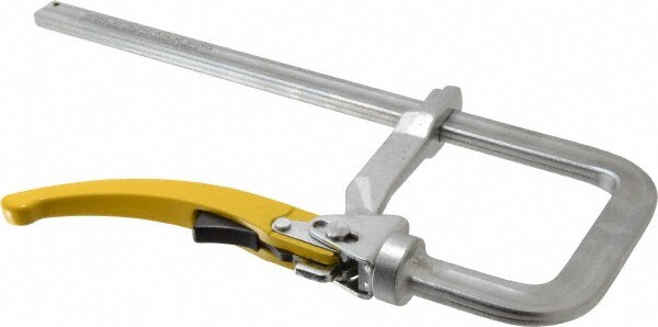Sliding Arm Bar Clamp: 10" Max Capacity, 4-3/4" Throat Depth