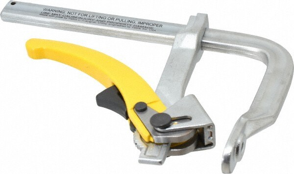Sliding Arm Bar Clamp: 7" Max Capacity, 4-3/4" Throat Depth