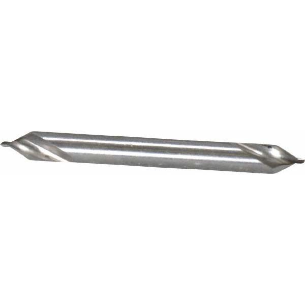 Combo Drill & Countersink: #2/0, 1/8" Body Dia, 118°, High Speed Steel