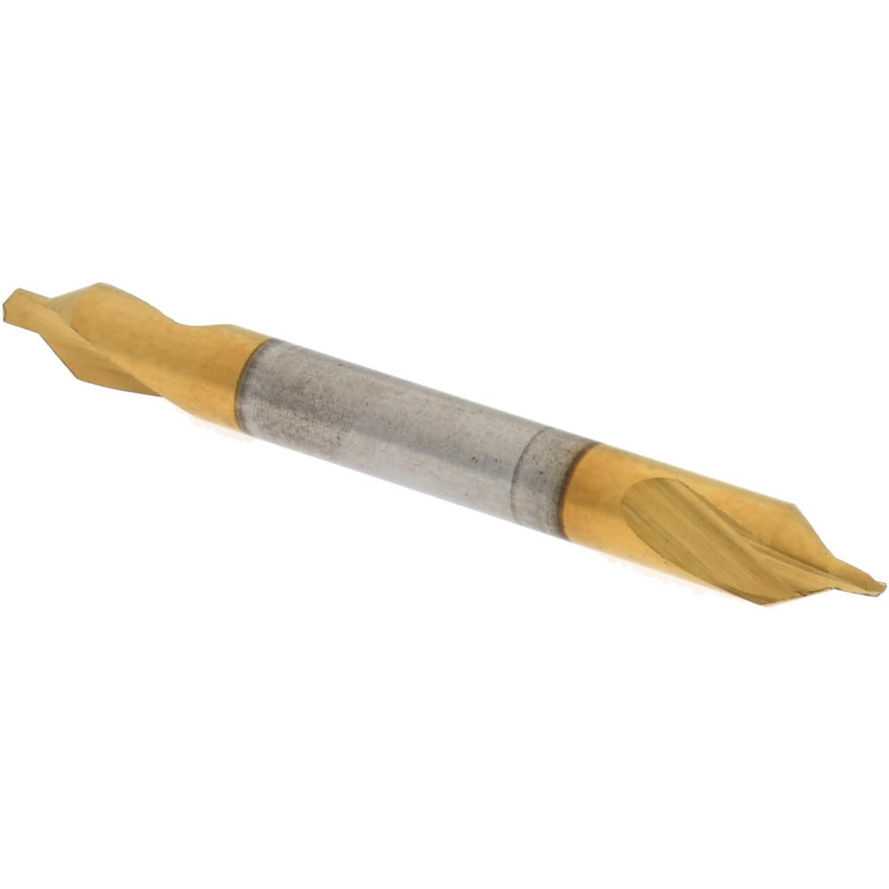 Combo Drill & Countersink: #1, 1/8" Body Dia, 1180, High Speed Steel