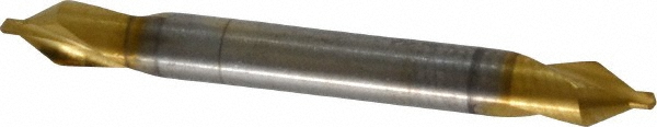Combo Drill & Countersink: #0, 1/8" Body Dia, 118°, High Speed Steel