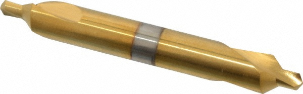Combo Drill & Countersink: #3, 1/4" Body Dia, 118°, High Speed Steel