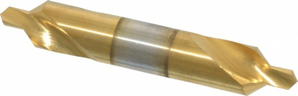 Combo Drill & Countersink: #5, 7/16" Body Dia, 118°, High Speed Steel