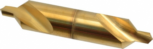 Combo Drill & Countersink: #7, 5/8" Body Dia, 118°, High Speed Steel