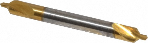Combo Drill & Countersink: #1, 1/8" Body Dia, 118°, High Speed Steel