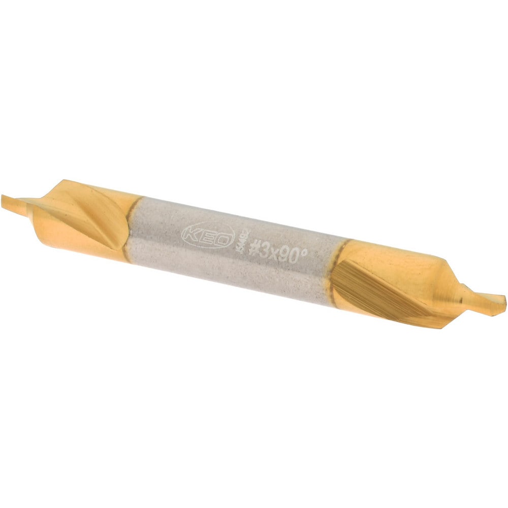 Combo Drill & Countersink: #3, 1/4" Body Dia, 1180, High Speed Steel
