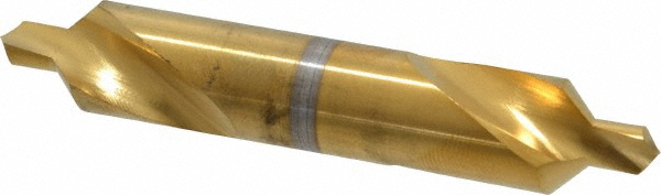 Combo Drill & Countersink: #6, 1/2" Body Dia, 118°, High Speed Steel