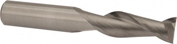 SGS 34624 Square End Mill: 3/8 Dia, 1 LOC, 3/8 Shank Dia, 2-1/2 OAL, 2 Flutes, Solid Carbide Image