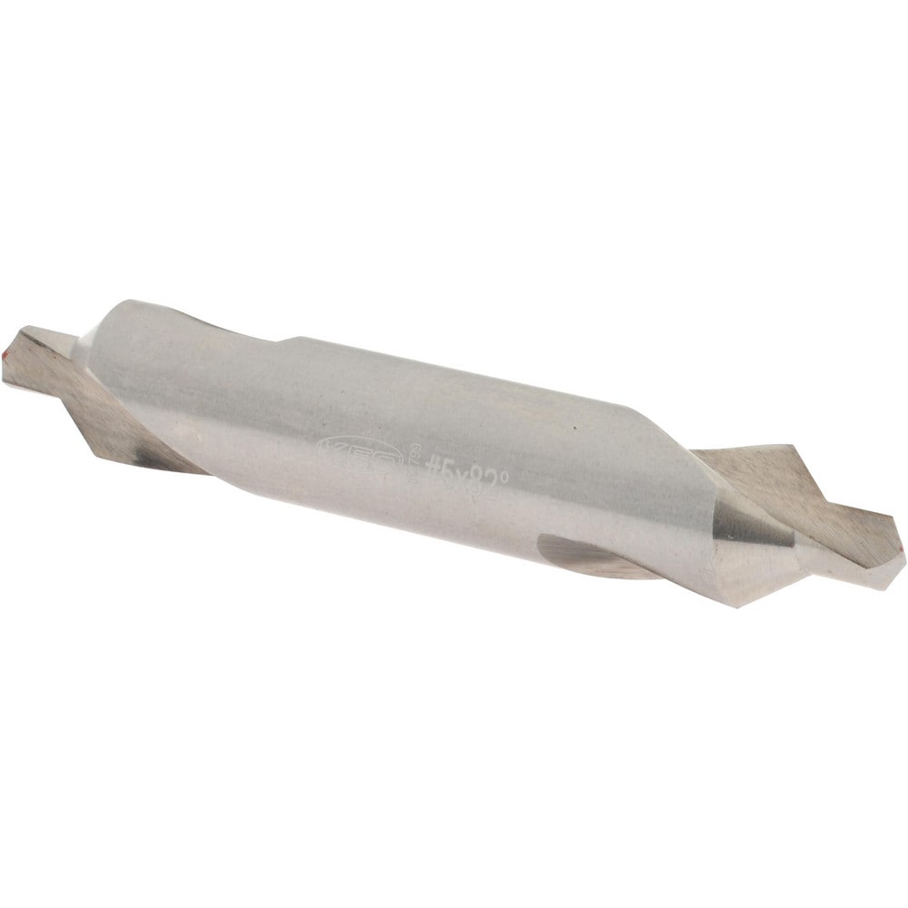 Combo Drill & Countersink: #5, 7/16" Body Dia, 1180, High Speed Steel