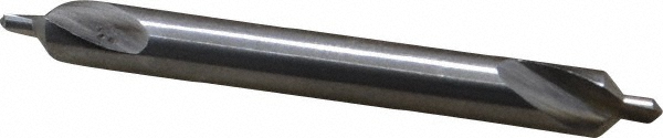 Combo Drill & Countersink: #2, 3/16" Body Dia, 118°, High Speed Steel