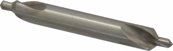 Combo Drill & Countersink: #3, 1/4" Body Dia, 118°, High Speed Steel