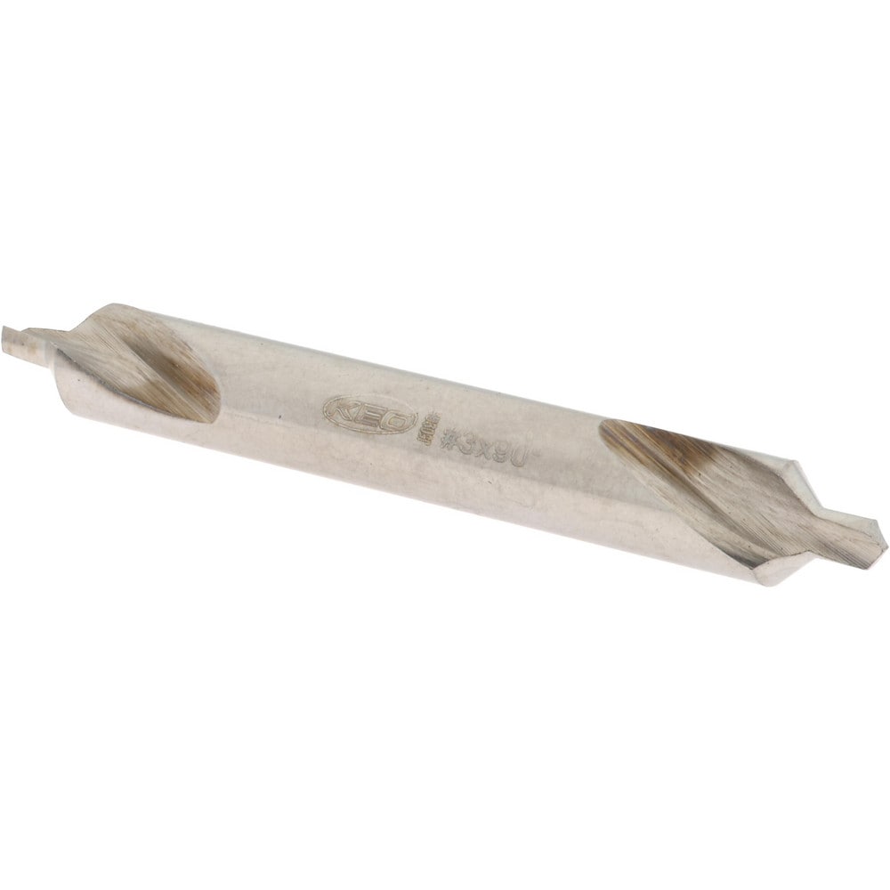 Combo Drill & Countersink: #3, 1/4" Body Dia, 1180, High Speed Steel