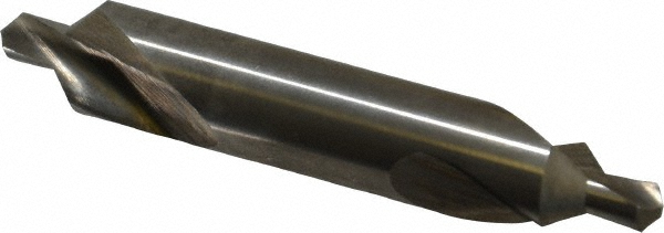 Combo Drill & Countersink: #6, 1/2" Body Dia, 118°, High Speed Steel