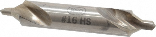 Combo Drill & Countersink: #16, 1/2" Body Dia, 118°, High Speed Steel