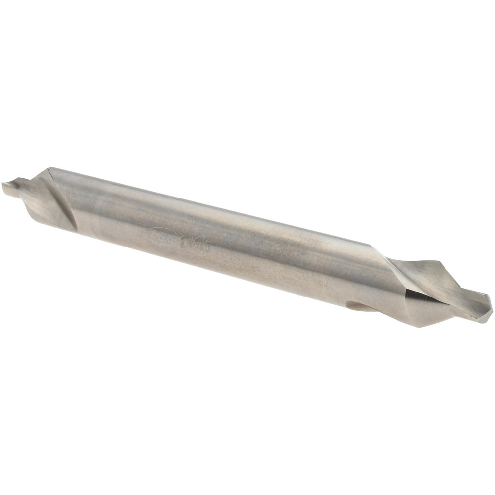 Combo Drill & Countersink: #6, 1/2" Body Dia, 118°, High Speed Steel