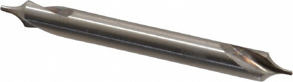 Combo Drill & Countersink: #2/0, 1/8" Body Dia, 118°, High Speed Steel