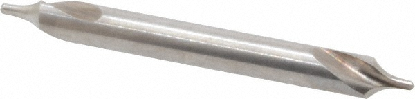 Combo Drill & Countersink: #0, 1/8" Body Dia, 118°, High Speed Steel