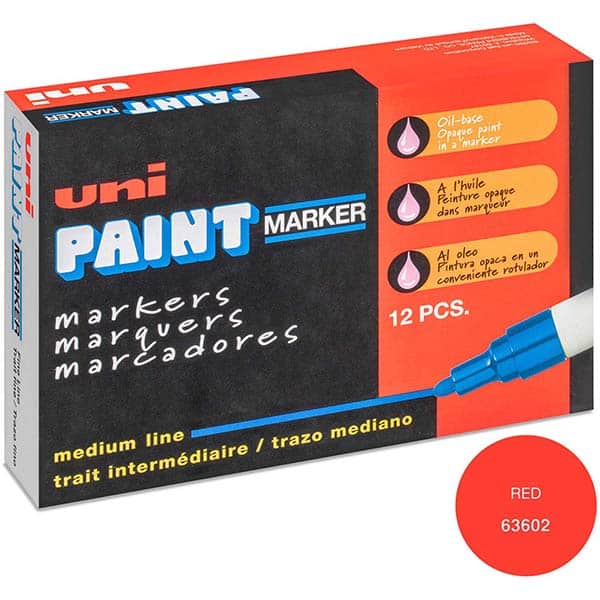  Sharpie Oil-Based Paint Marker, Medium Point, Red Ink