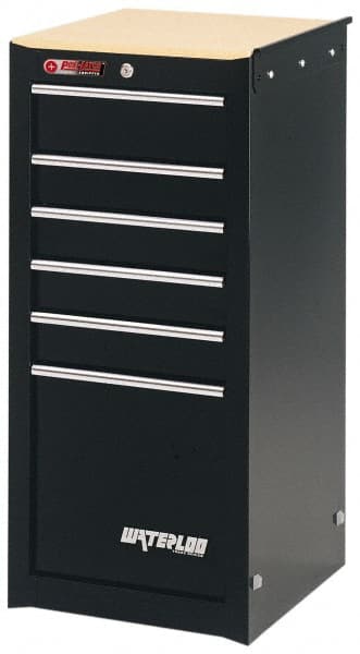 Waterloo 6 Drawer Black Side Cabinet 71082630 Msc Industrial