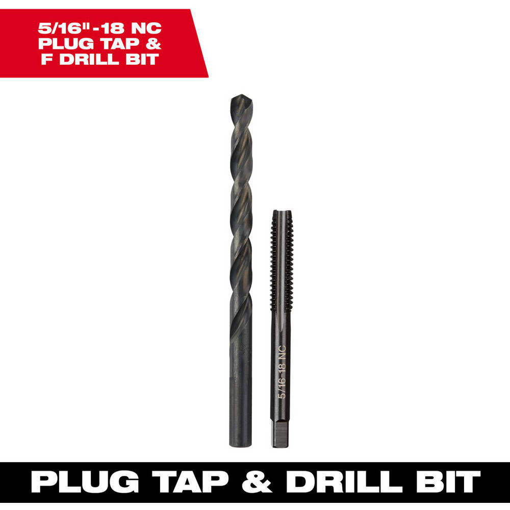 2PC 5/16-18&F RH PLUG TAP & DRILL SET