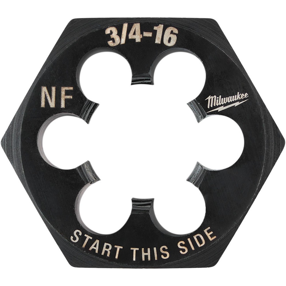 Hex Rethreading Dies; Thread Size (Inch): 3/4-16 ; Material: Carbon Steel ; Thread Direction: Right Hand ; Thread Standard: UNF ; Hex Size (Inch): 1-7/16 ; Series: Milwaukee